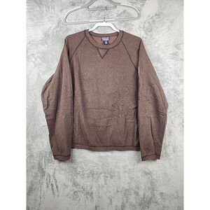 VTG Polo Jeans Co. Ralph Lauren Brown Patch on Sleeve Pullover Sweater XL Mens